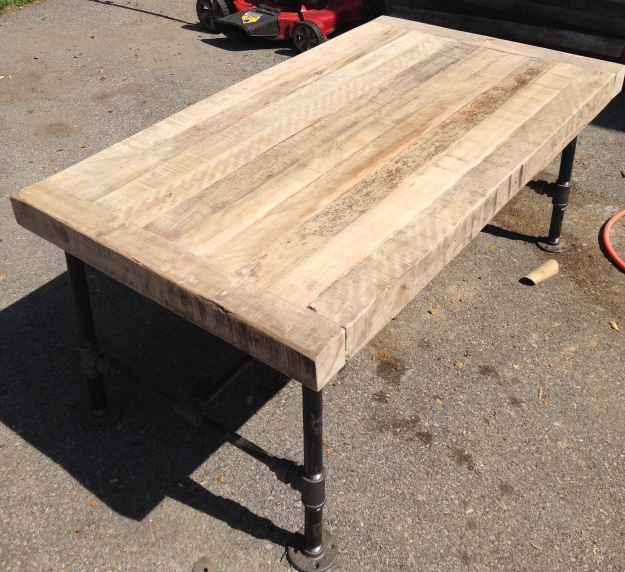 sanded barn wood table for reclaimed table ideas